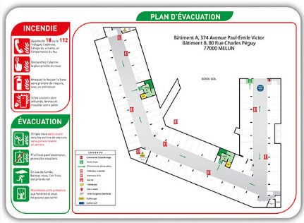 plan évacuation sécurité incendie